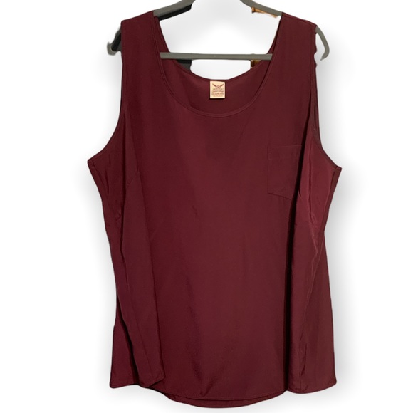 Burgundy Polyester Tank Top - Picture 1 of 3